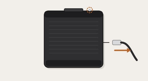 Switch off the NAVA100 and disconnect the USB-C charging cable.