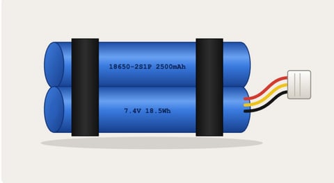 The complete battery pack removed from its compartment.