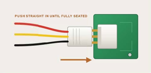 Align and connect the compatible replacement battery plug without forcing it.